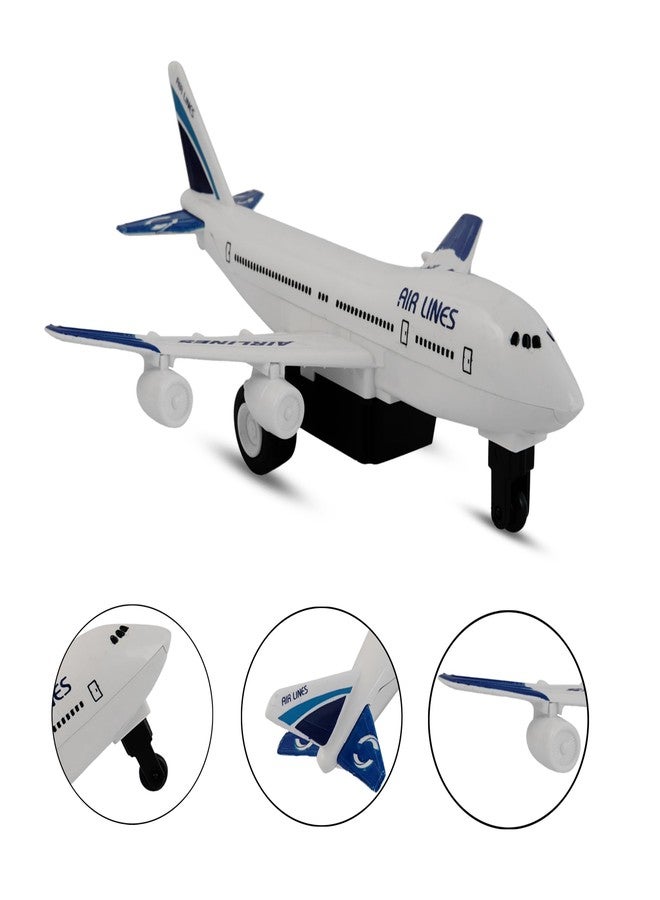 في جراسب لعبة طائرة VGRASSP للأطفال تعمل بالسحب للخلف مع قاعدة عرض - بدون حواف حادة، أجنحة ثابتة وتصميم واقعي لطائرة إيرباص | يمكن للبالغين استخدامها كزينة للطاولة - اللون حسب المتوفر - Image 5